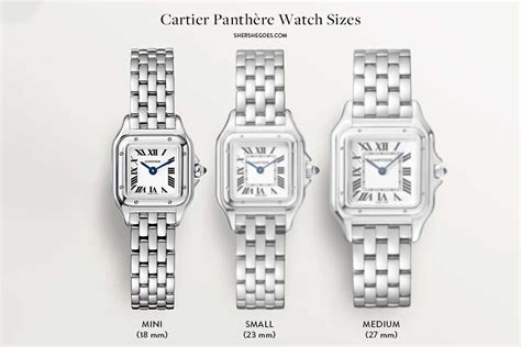 Cartier watch sizes